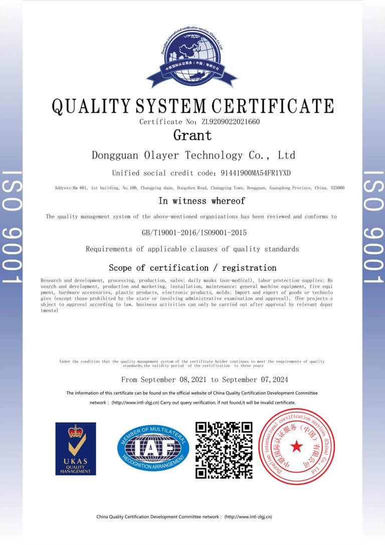 ISO 9001-Olayer